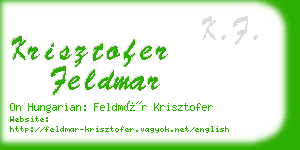 krisztofer feldmar business card